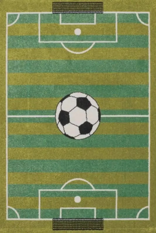 Gyerekszőnyeg 80x150cm, focilabda, focipálya, puha szőr