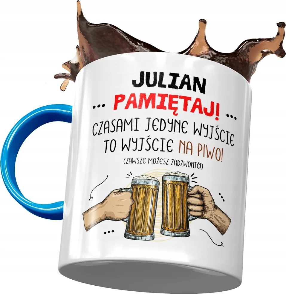 Kék Bögre Julian Férj Kolléga Ajándék Nyomtatott Fotóval