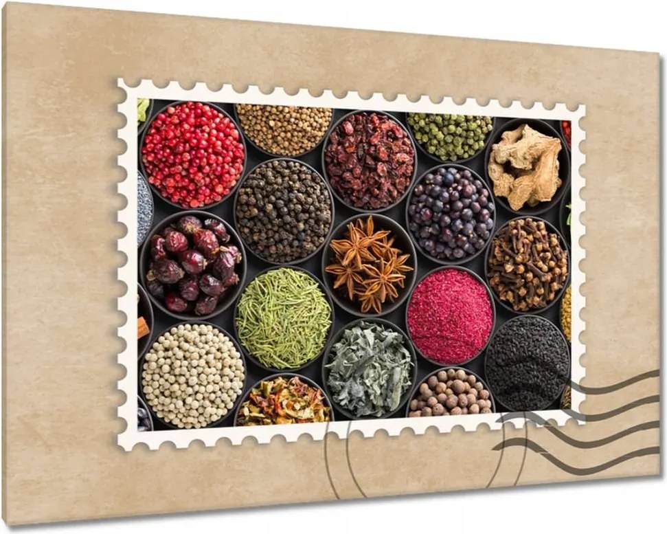 Festmények 120x80 Fűszertartó tálak gyógynövények