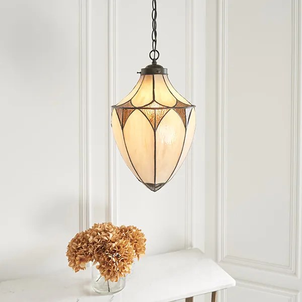 ENDON 63974 BROOKLYN Glamour Függesztett Lámpa Sötétbarna, Sokszínű E27 IP20