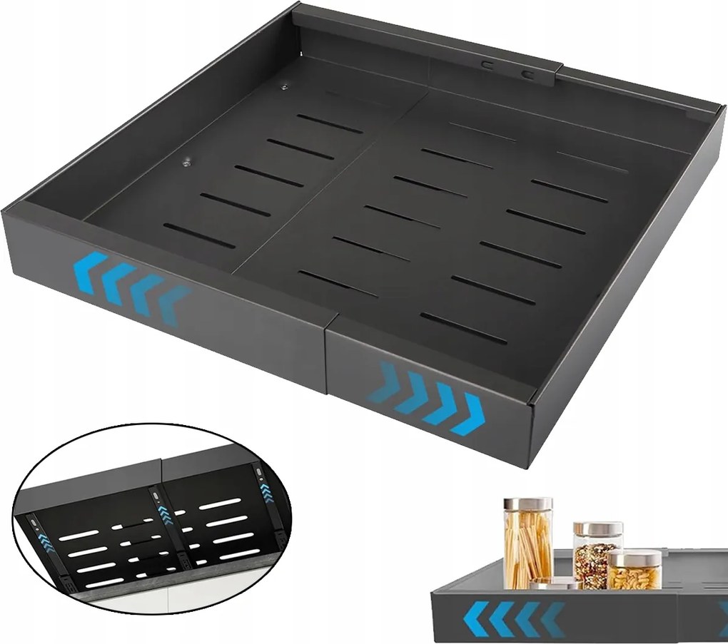 Polc Konyhai Rendszerező Cargo Kihúzható Fiók Fém Szekrény 32-52 CM