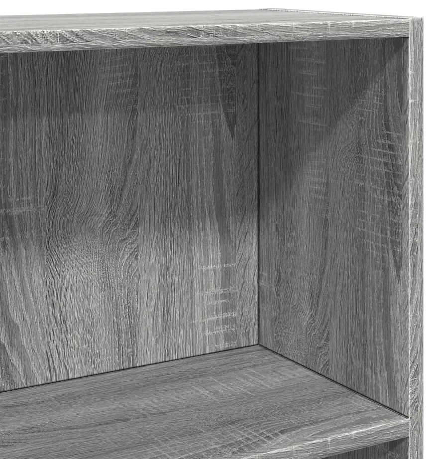 szürke sonoma színű szerelt fa könyvespolc 60 x 24 x 109 cm