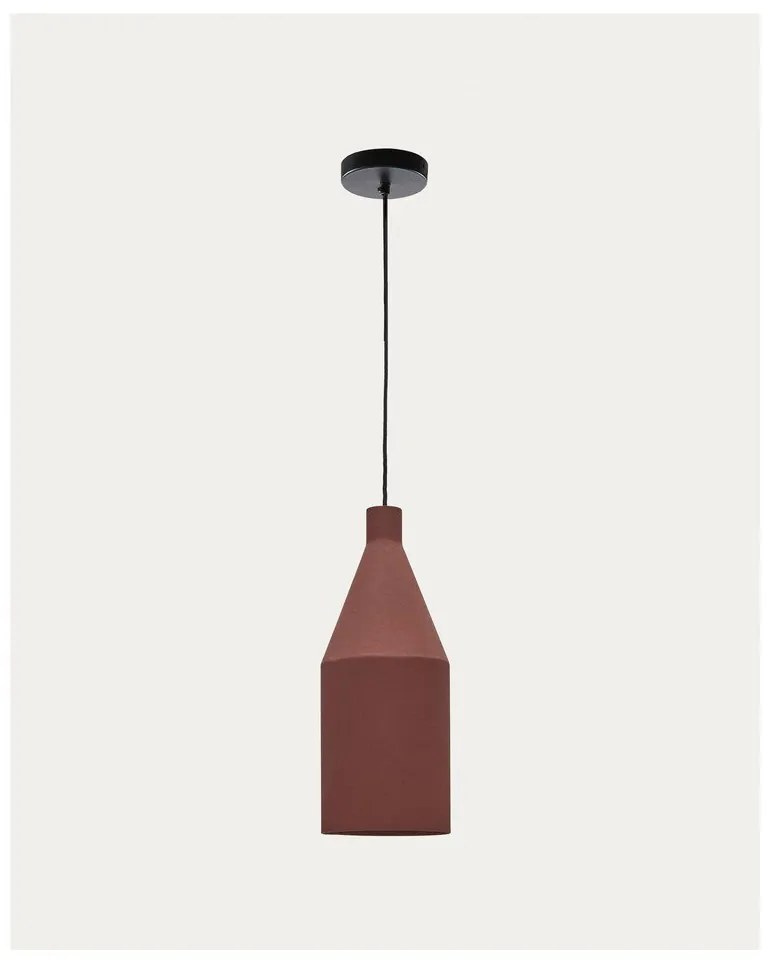 Terrakotta színű függőlámpa fém búrával ø 15 cm Peralta – Kave Home