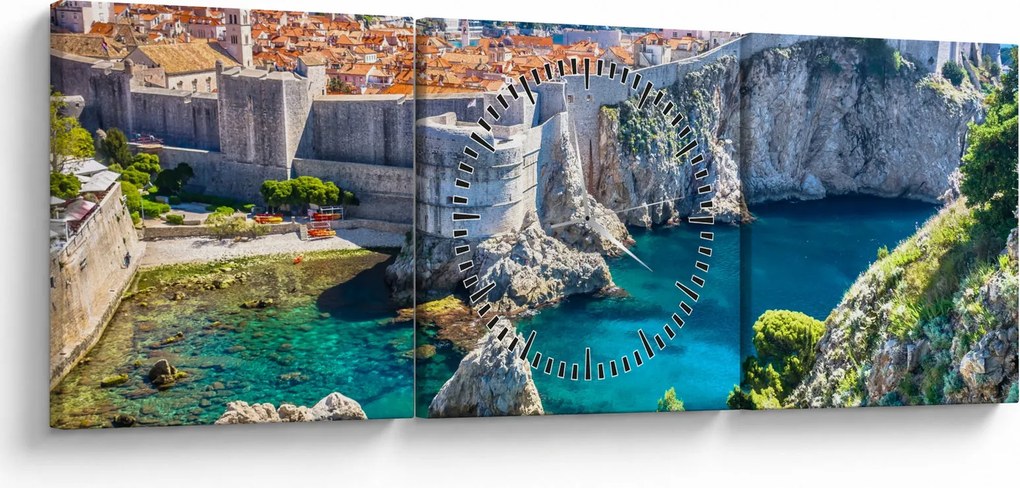Kép - Dubrovnik (órával) (90x30 cm)