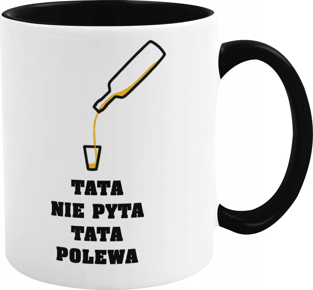 Fekete kerámia bögre 330 ml Apák napja Ajándék Minták