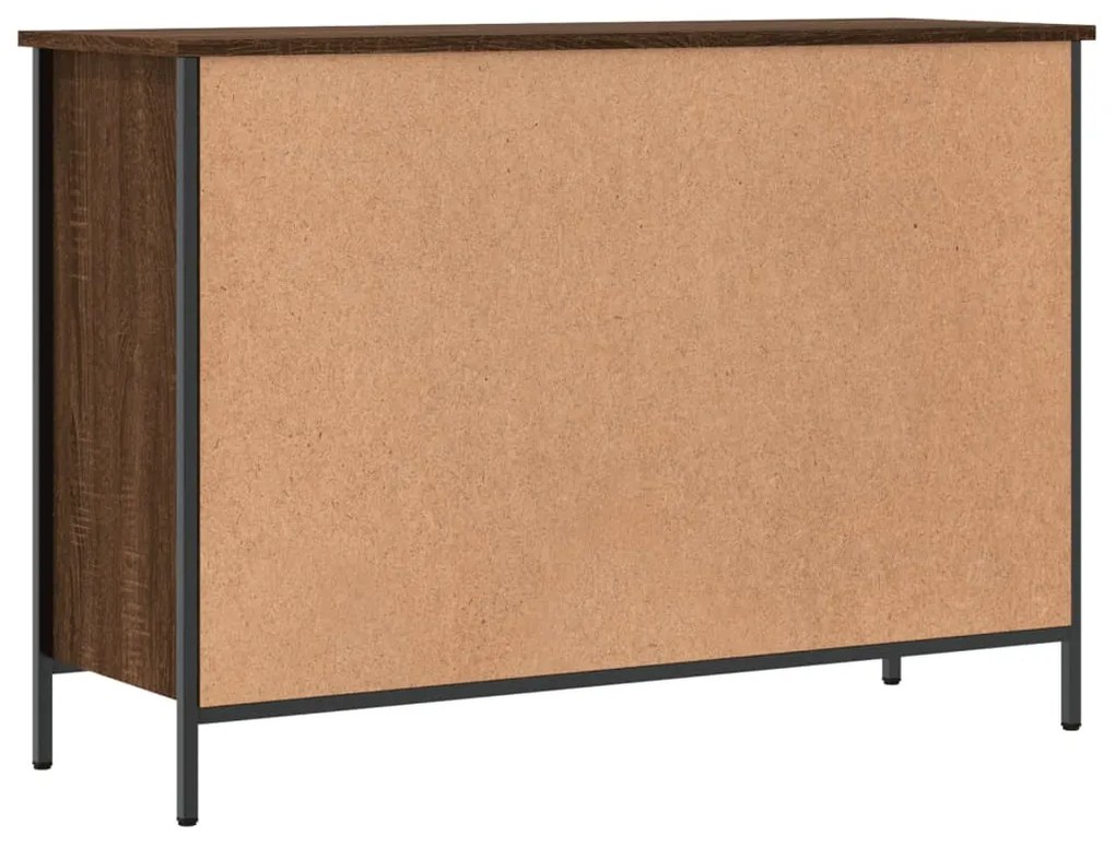 barna tölgyszínű szerelt fa cipősszekrény 100x35x70 cm