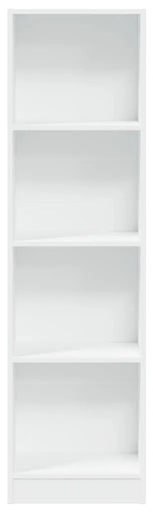 fehér szerelt fa könyvespolc 40 x 24 x 143 cm