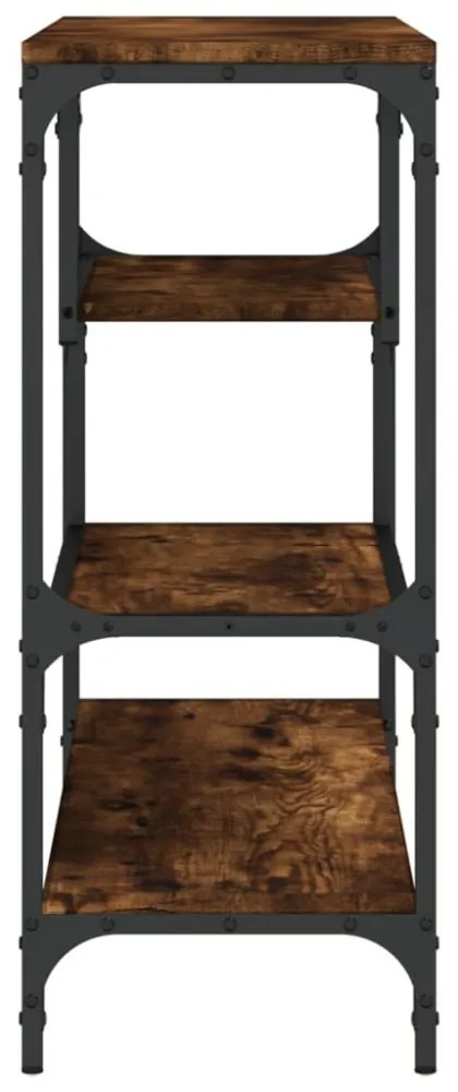 füstös tölgy színű szerelt fa tálalóasztal 100x30x75 cm