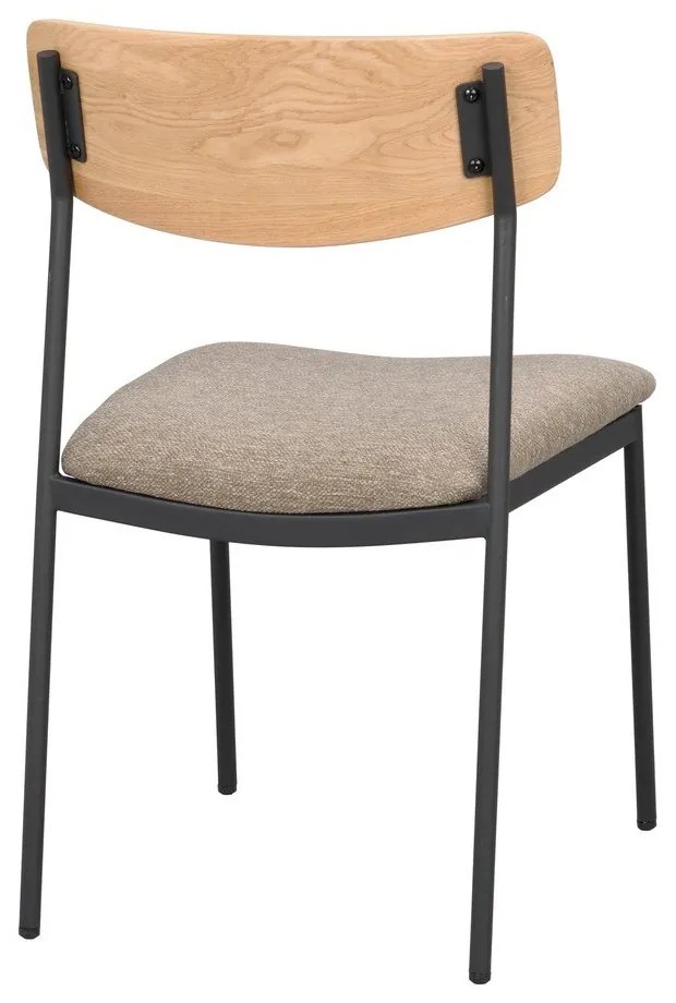 Bézs-natúr színű étkezőszék szett 2 db-os Maymont – Rowico