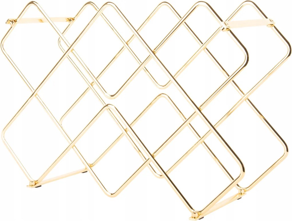 Bortartó Állvány Fém Arany Drót Palackokhoz 8 Palackhoz Ajándék