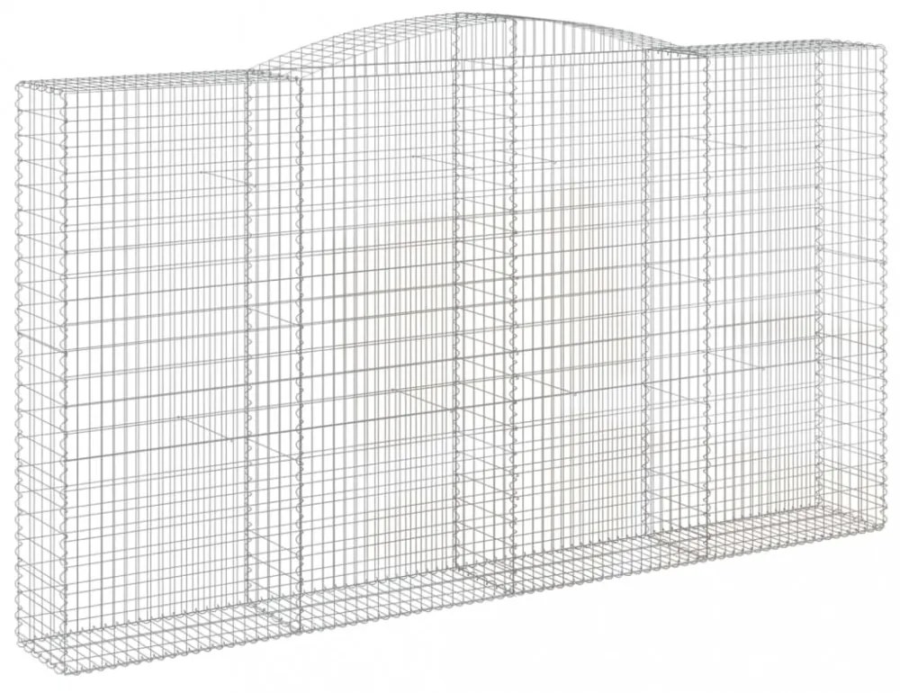 7 db íves horganyzott vas gabion kosár 400x50x220/240 cm