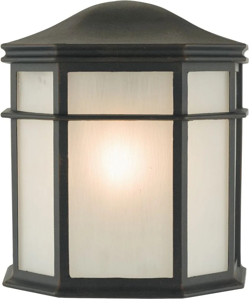 DAR LIGHTING DUL2122 DULBECCO Klasszikus Kültéri Fali Lámpa Fekete, Opál E27 IP44