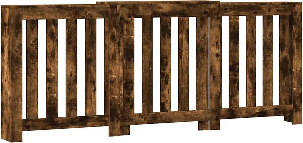 vidaXL füstös tölgy színű szerelt fa radiátorburkolat 205x21,5x83,5 cm