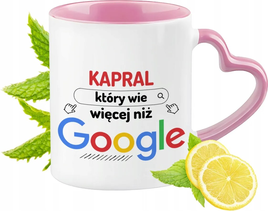 Tizedes bögre Rózsaszín, szív alakú füllel Kávé ajándék