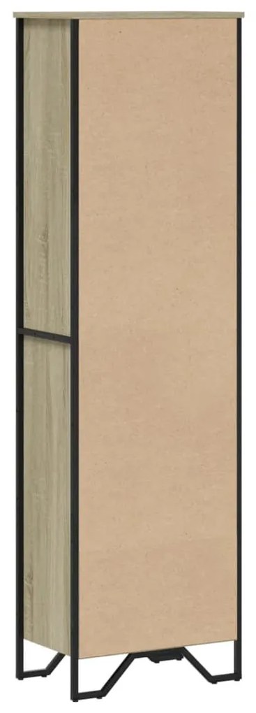 sonoma tölgy színű szerelt fa könyvszekrény 50 x 31 x 169 cm