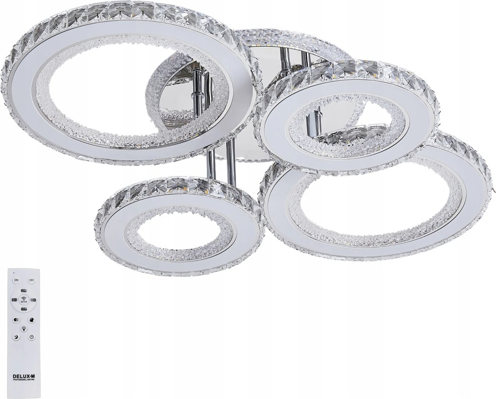 Mennyezeti Lámpa Kristály Glamour függeszték Csillár Plafon Led Távirányító 115W