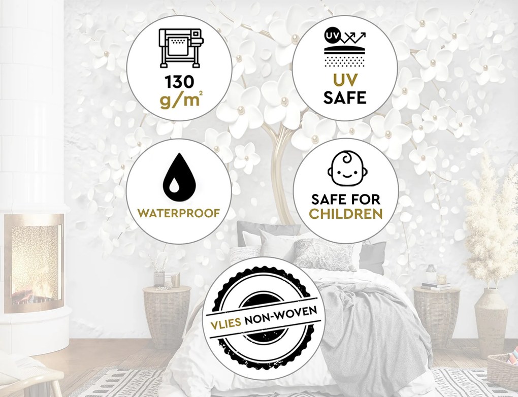 Gario Fotótapéta Absztrakt virágzó fa Anyag: Vlies, Méret: 150 x 105 cm