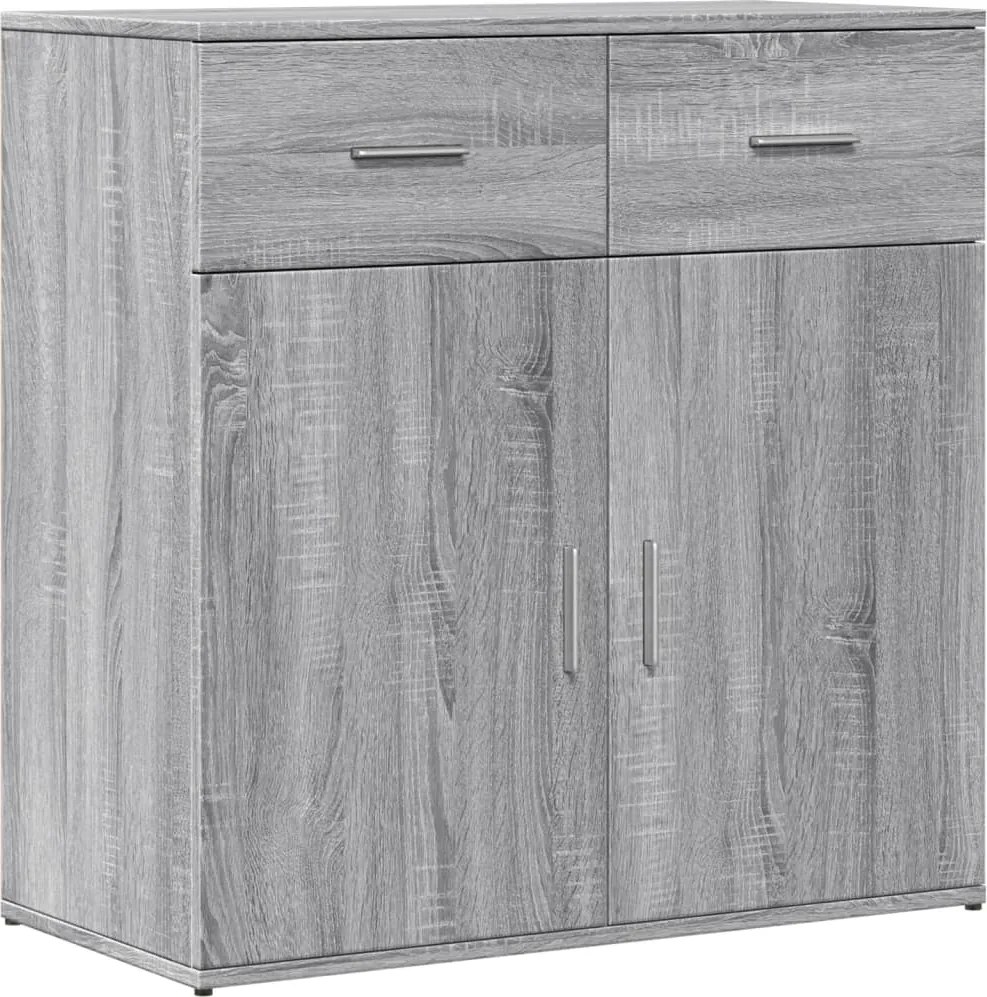 vidaXL szürke sonoma színű szerelt fa tálalószekrény 79 x 38 x 80 cm