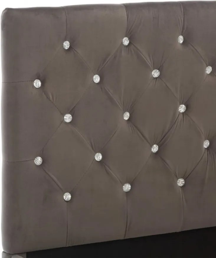 szürke bársony ágykeret 180 x 200 cm