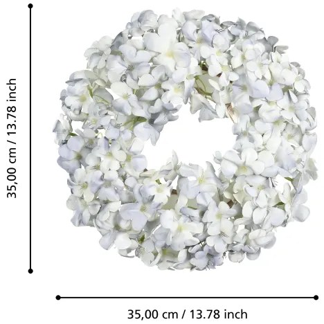 Eglo 428206 - Művirág koszorú SOLVANG átm. 35 cm kék