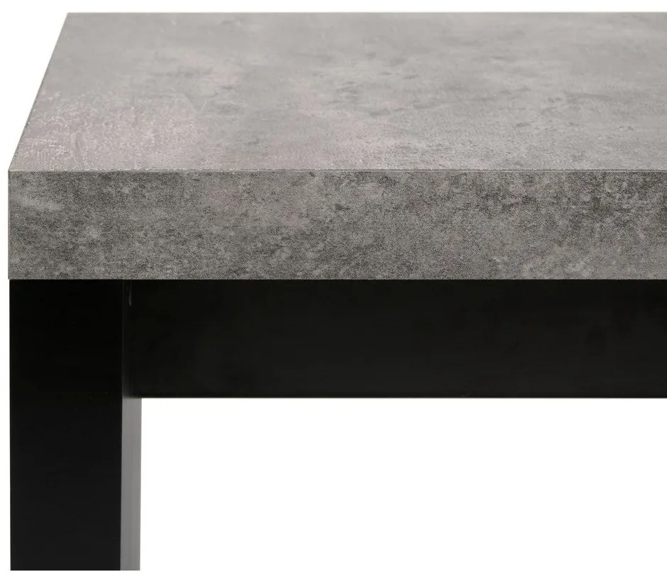 Detroit fekete-szürke pad beton dekorral, 140 x 43 cm - TemaHome