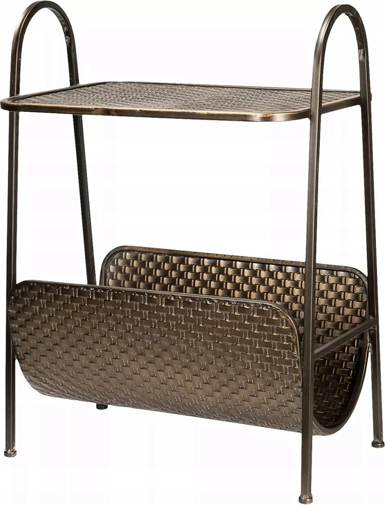 Dohányzóasztal Oldalsó Újságtartó Nagy Loft 70cm arany loft otthoni nappali