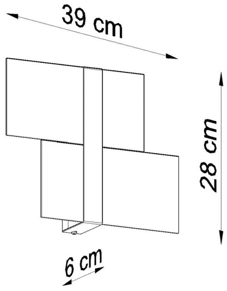 Sollux SL.0187 - Fali lámpa MASSIMO 2xG9/40W/230V fehér/króm