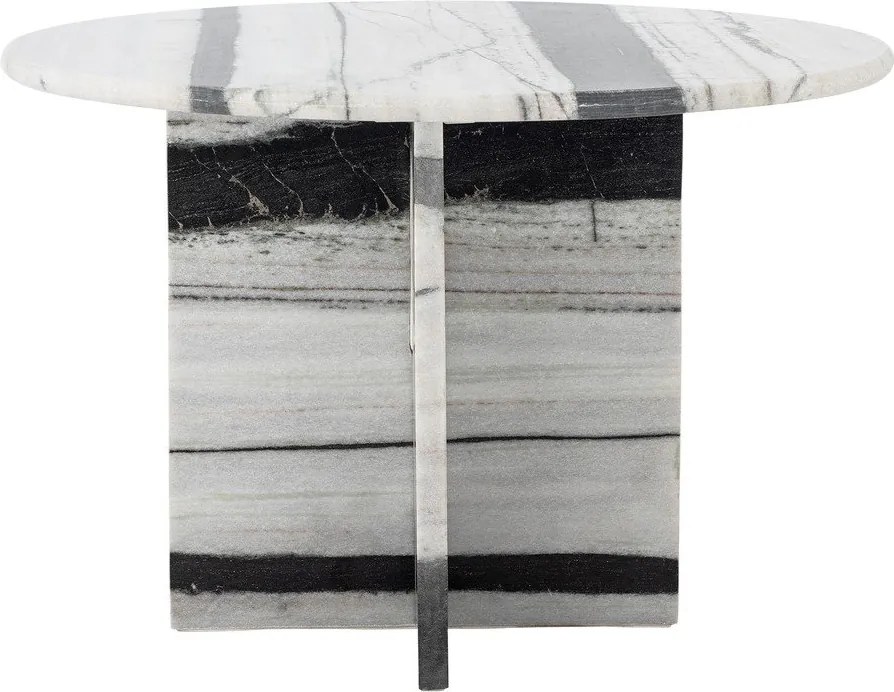 Fekete-fehér márvány kerek dohányzóasztal ø 61 cm Rosito – Bloomingville