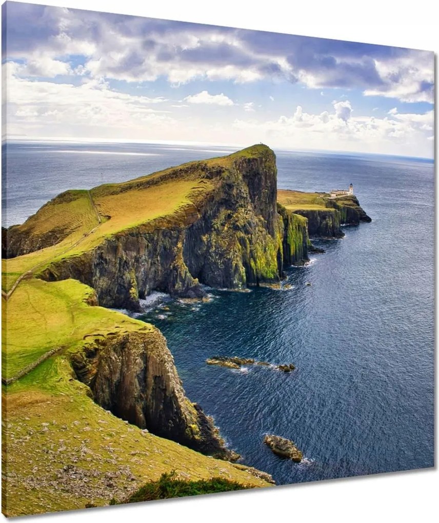 Vászonkép 80x80 Világítótorony Tengerparti kilátás