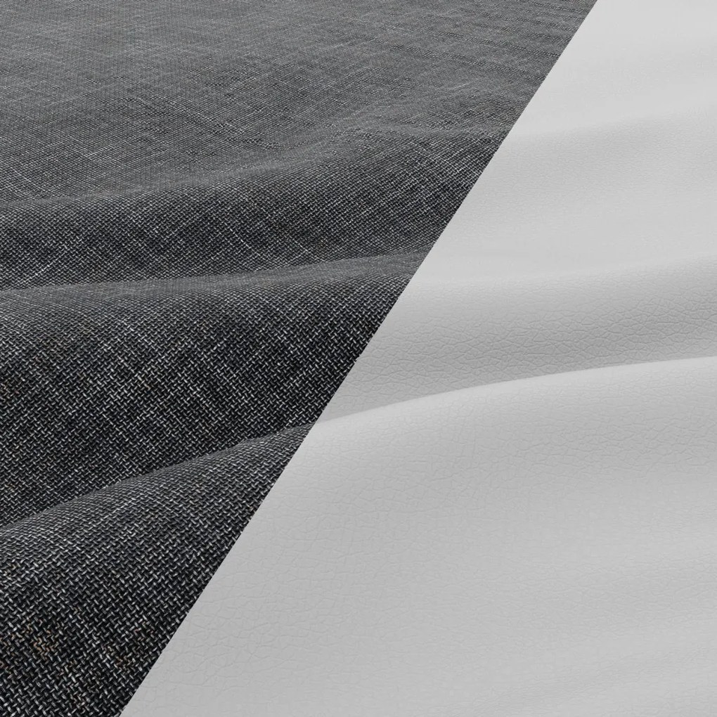 Tokio kanapéágy, fonott + műbőr, sötétszürke - fehér