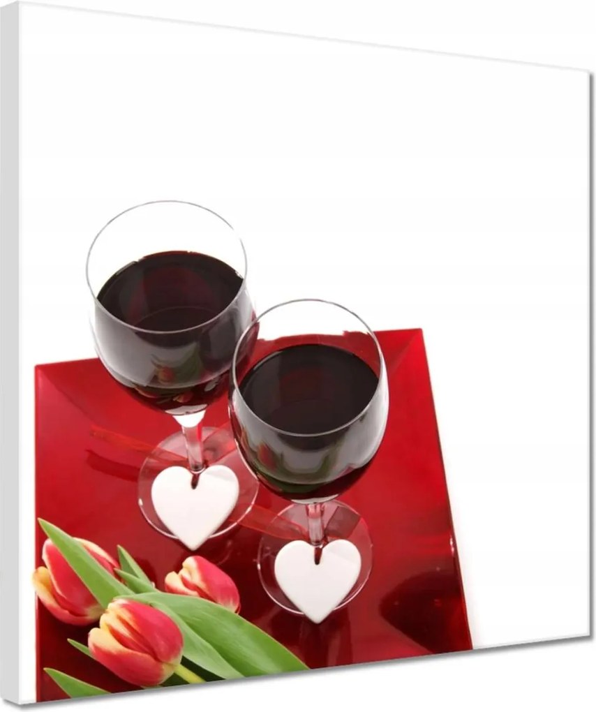Vászonkép 30x30 Vörösbor a vacsorához