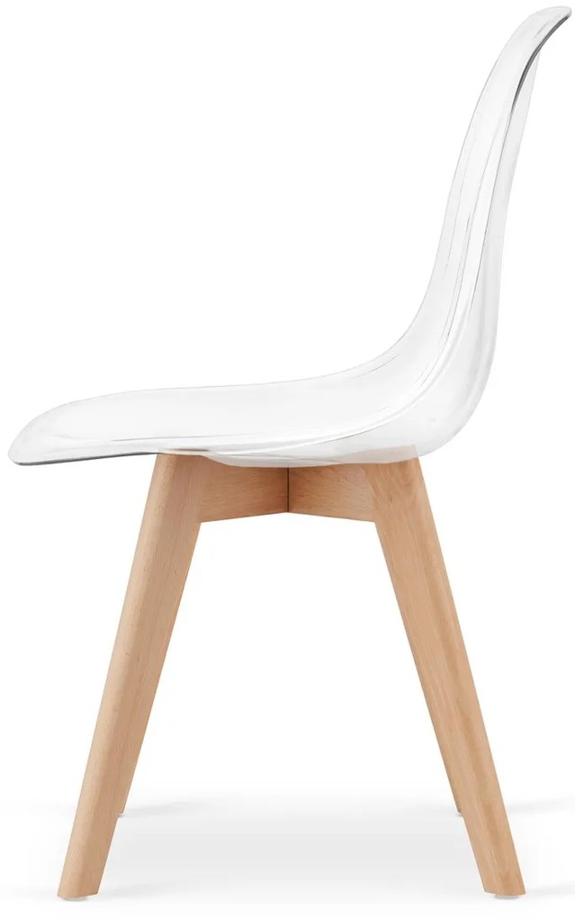 Átlátszó KITO szék bükkfa lábakkal