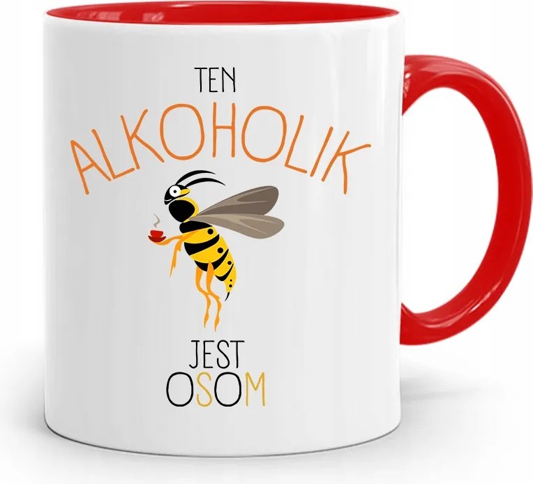 Alkoholista Részegeknek Piros Ajándék Bögre fényképes nyomtatással