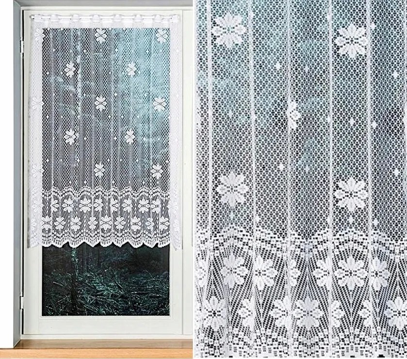 Függöny minta 779031 irigység 150x100cm egyenes virágos (szegélyekkel)