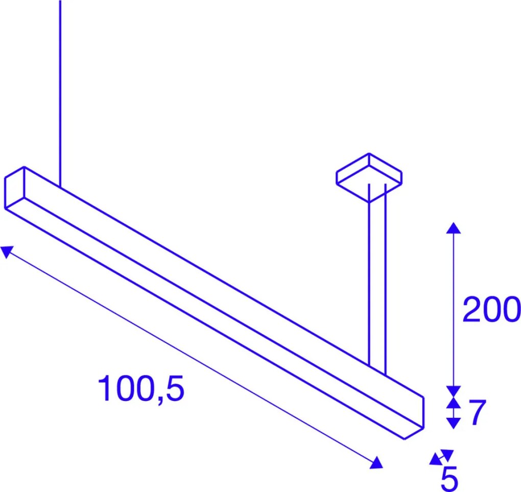 SLV 1001403 GLENOS Modern Led Függesztett Lámpa Fekete LED IP20