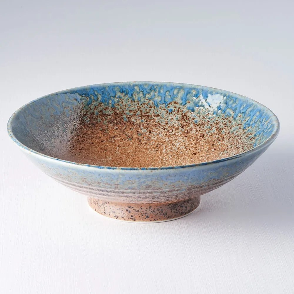 Earth & Sky bézs-kék kerámia tál ramenhez, ø 25 cm - MIJ