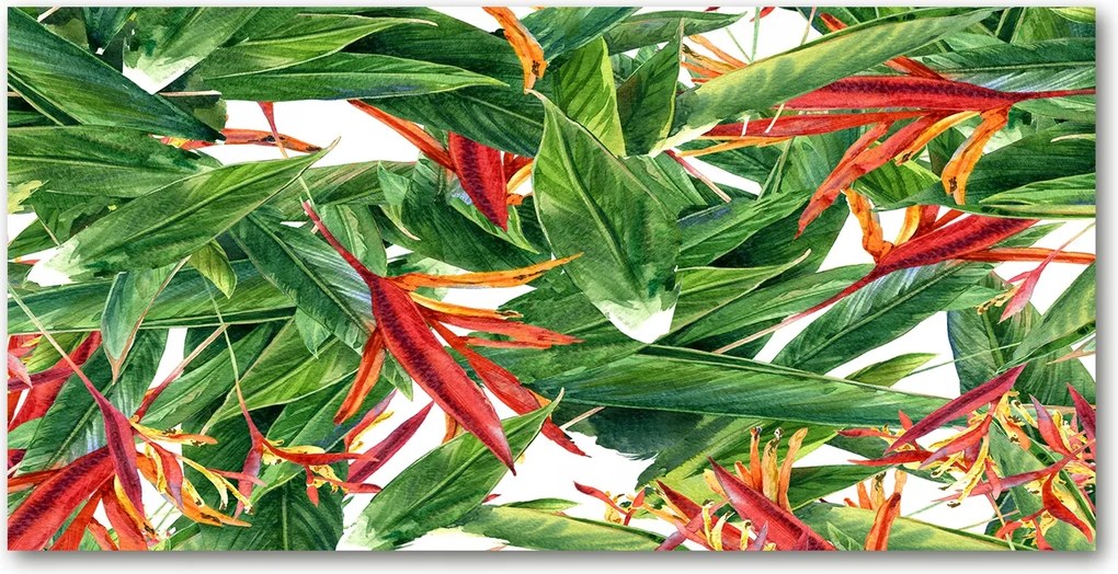 Konyhai panel Virágos mintás 140x70 cm Ragasztó