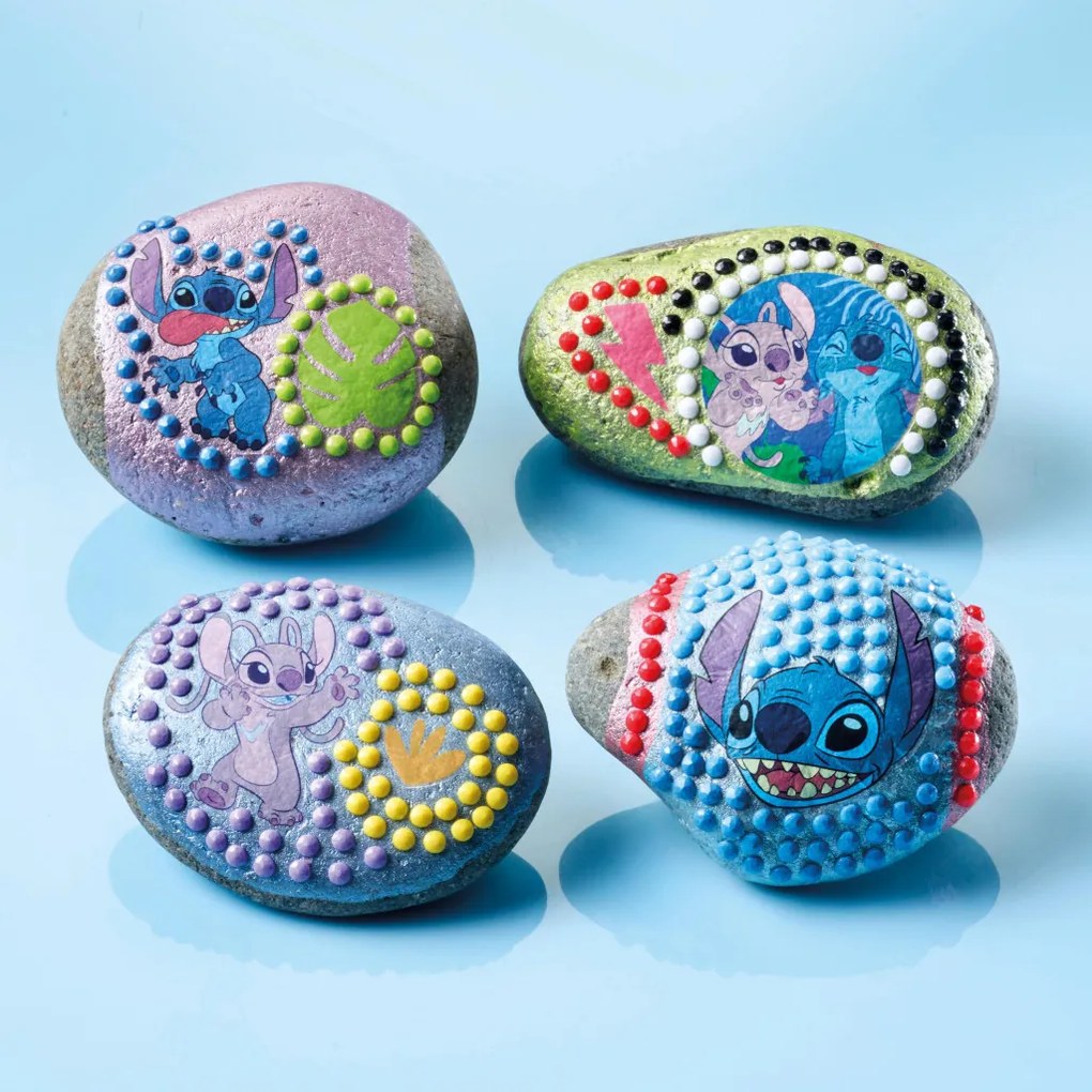 Disney Lilo és Stitch, A csillagkutya Angel kavics díszítő készlet matricával