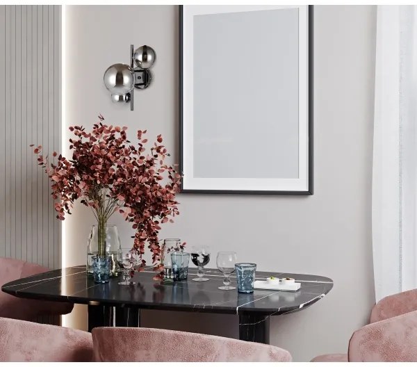 ITALUX WL-406007-3A-BCR - Fali lámpa CANELLO 3xG9/5W/230V fekete