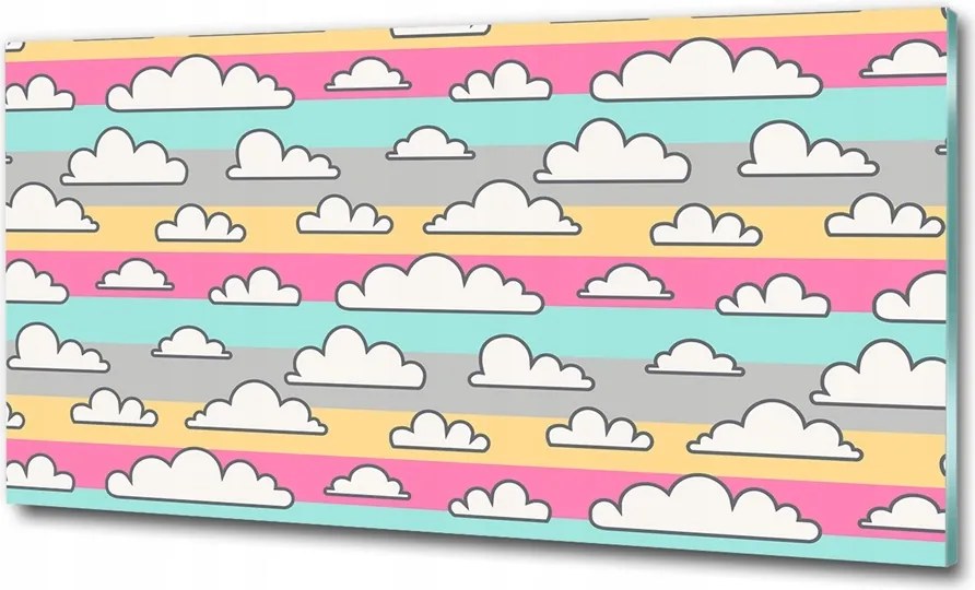 Fotótapéta falra edzett üveg Felhők 100x70