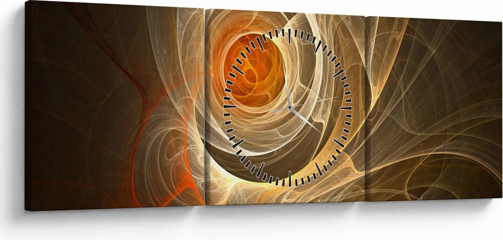 Absztrakciós kép (órával) (90x30 cm)