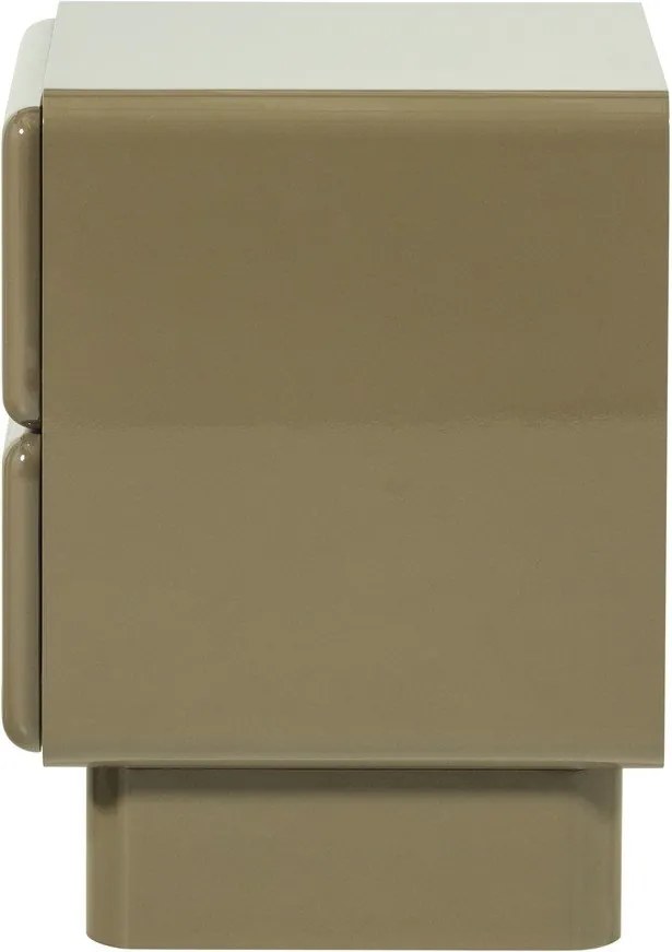 Zöld fényes éjjeliszekrény Lustra – WOOOD