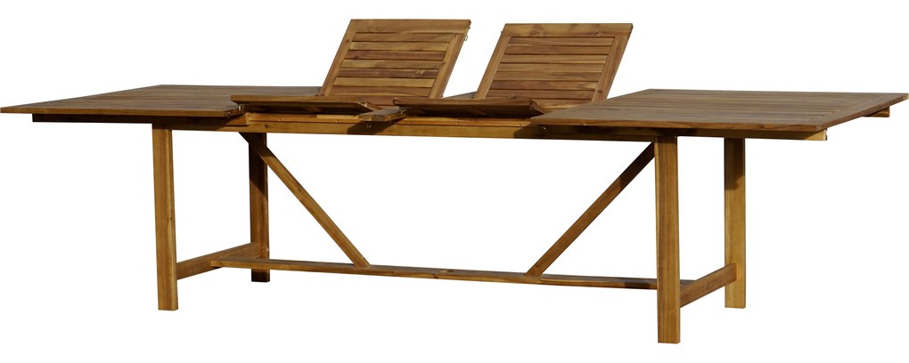 PRAKTIKER KERTI ASZTAL, 200-300X107X75CM, AKÁC, KIHÚZHATÓ