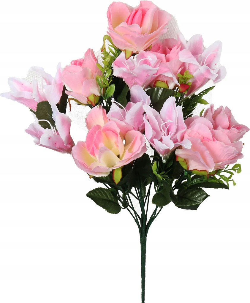 Csokor 12 virág rózsa liliom rózsaszín virágok