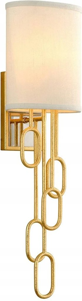 Hudson Valley fali lámpa Halo fém/textil arany/elefántcsont E14 1x60W