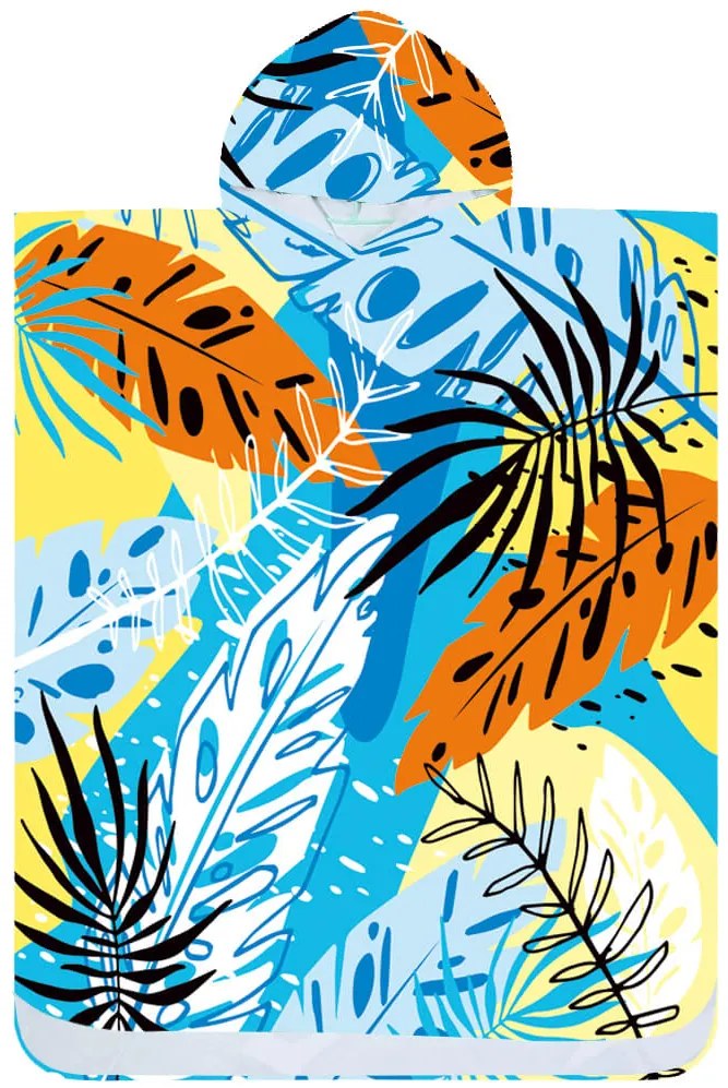 Poncsó törölköző SUMMER FRESH kék-sárga 80×145 cm