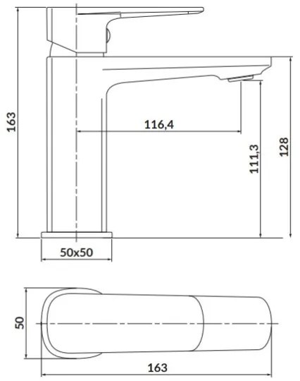 Cersanit S951-389 - Mosdócsap LARGA 16,3 cm arany