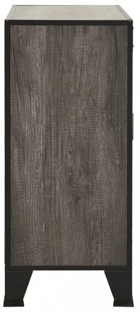 szürke fém és MDF tárolószekrény 72 x 36 x 82 cm