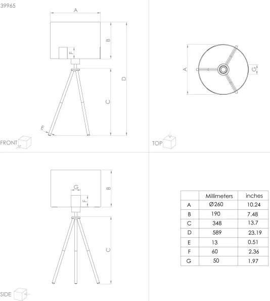 Eglo 39965 - Asztali lámpa TORTOLA 1xE27/40W/230V fekete/arany