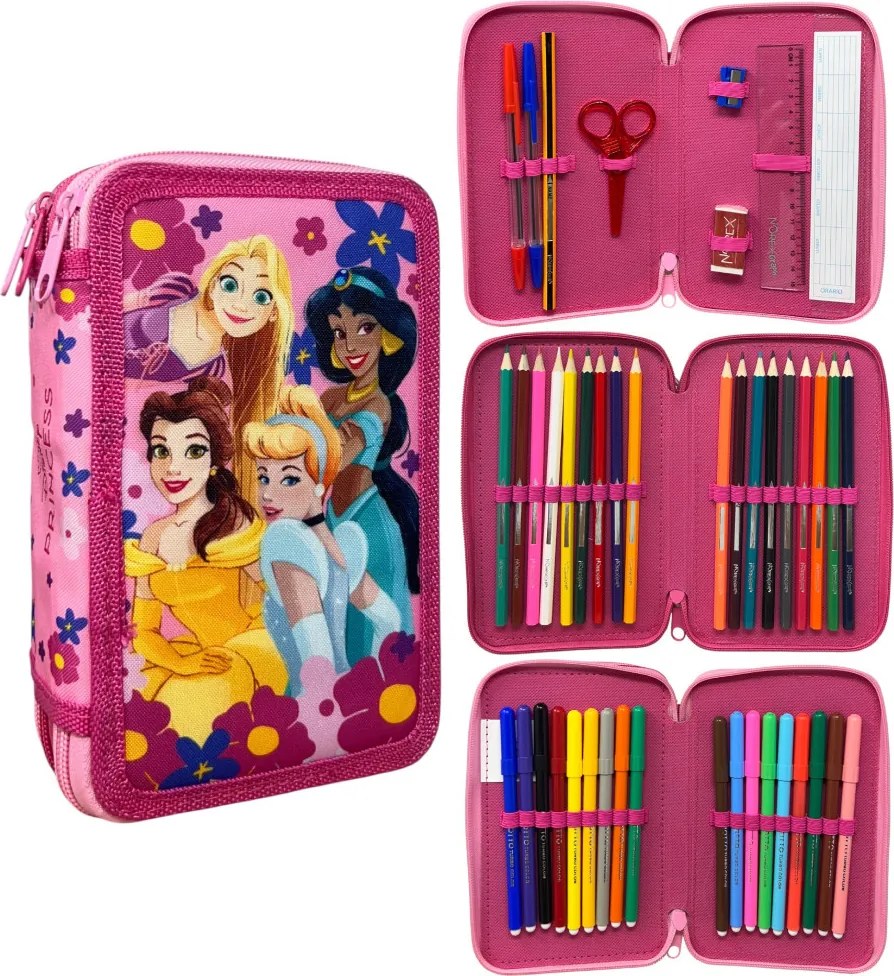 Disney Hercegnők Fairy Tale tolltartó töltött 3 emeletes